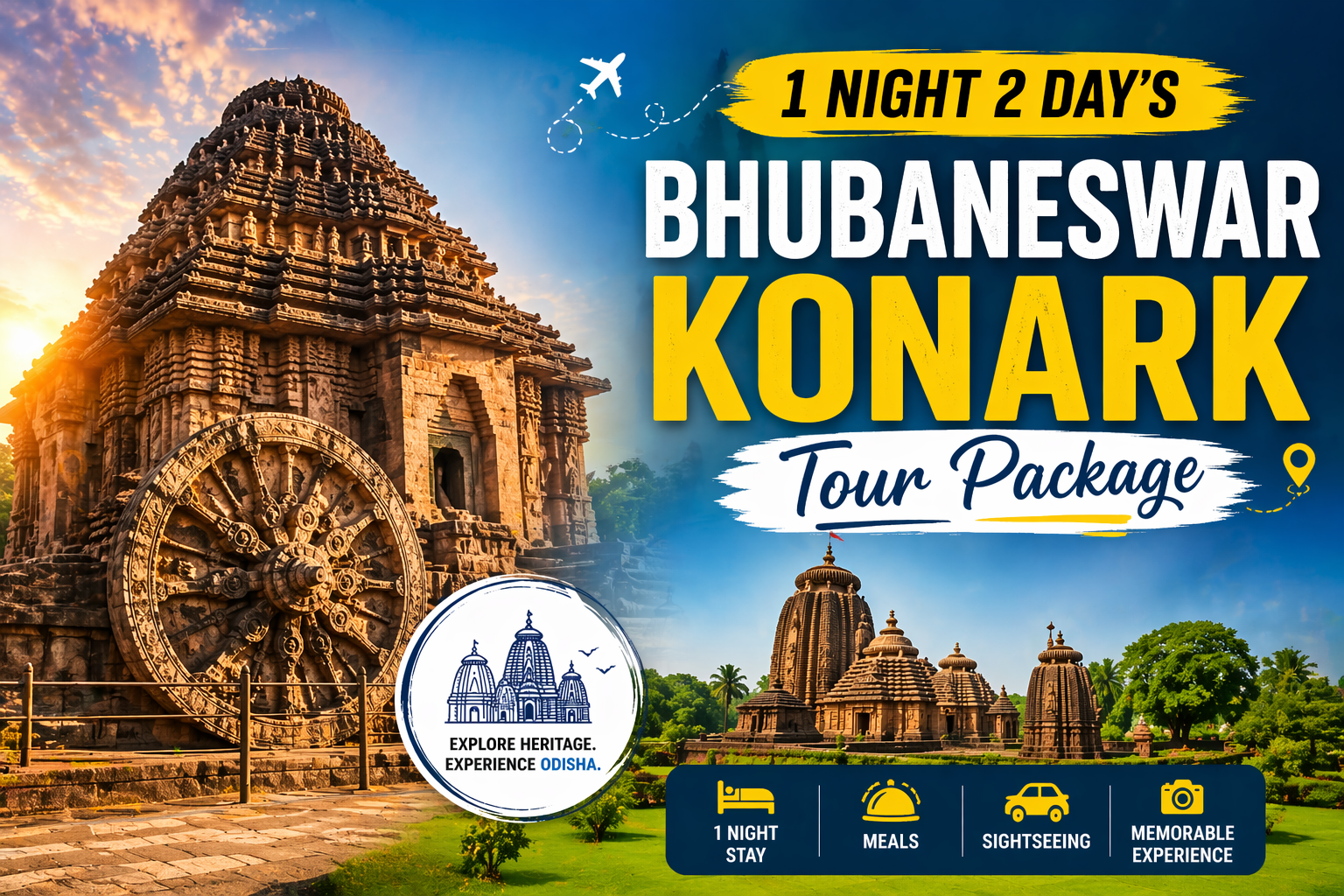 1N/2D Bhubaneswar Konark Tour Package | Puri Jagannath Darshan Trip