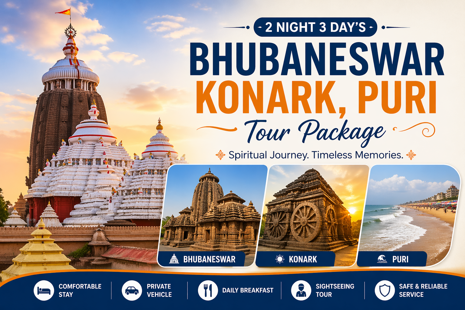 2N 3D Bhubaneswar Konark Puri Tour Package | Odisha Golden Triangle Tour