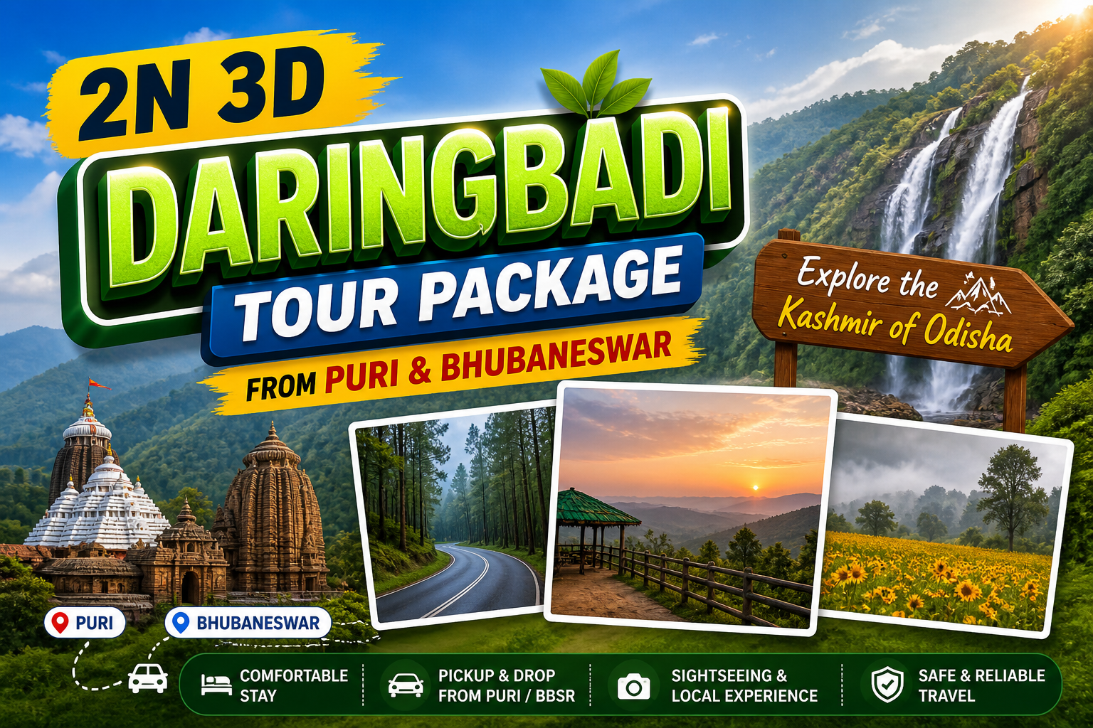 Daringbadi Tour Package 2N/3D from Puri & Bhubaneswar | Odisha Hill Station Trip