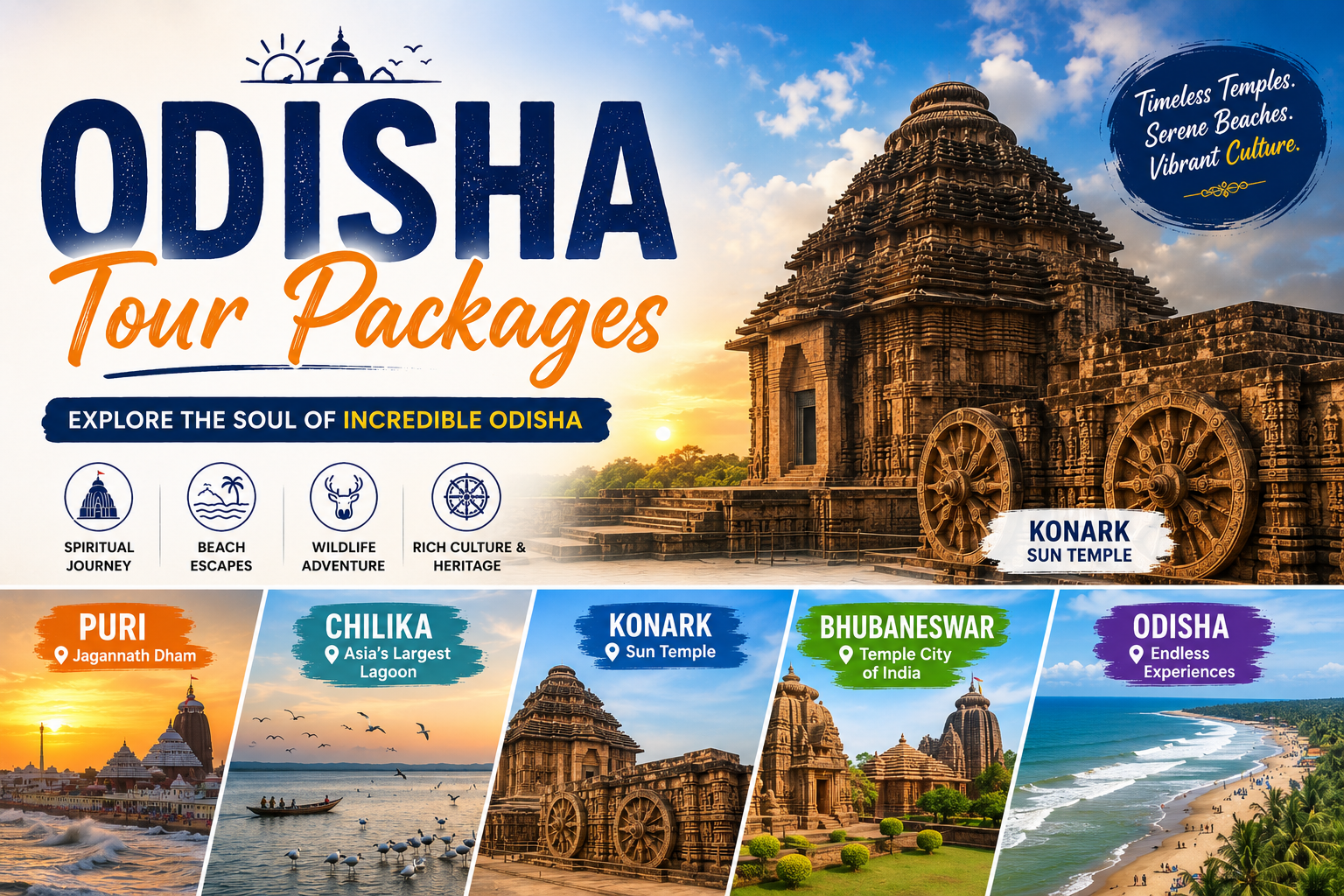 Best Odisha Tour Packages| Puri Konark Chilika Bhubaneswar Tour