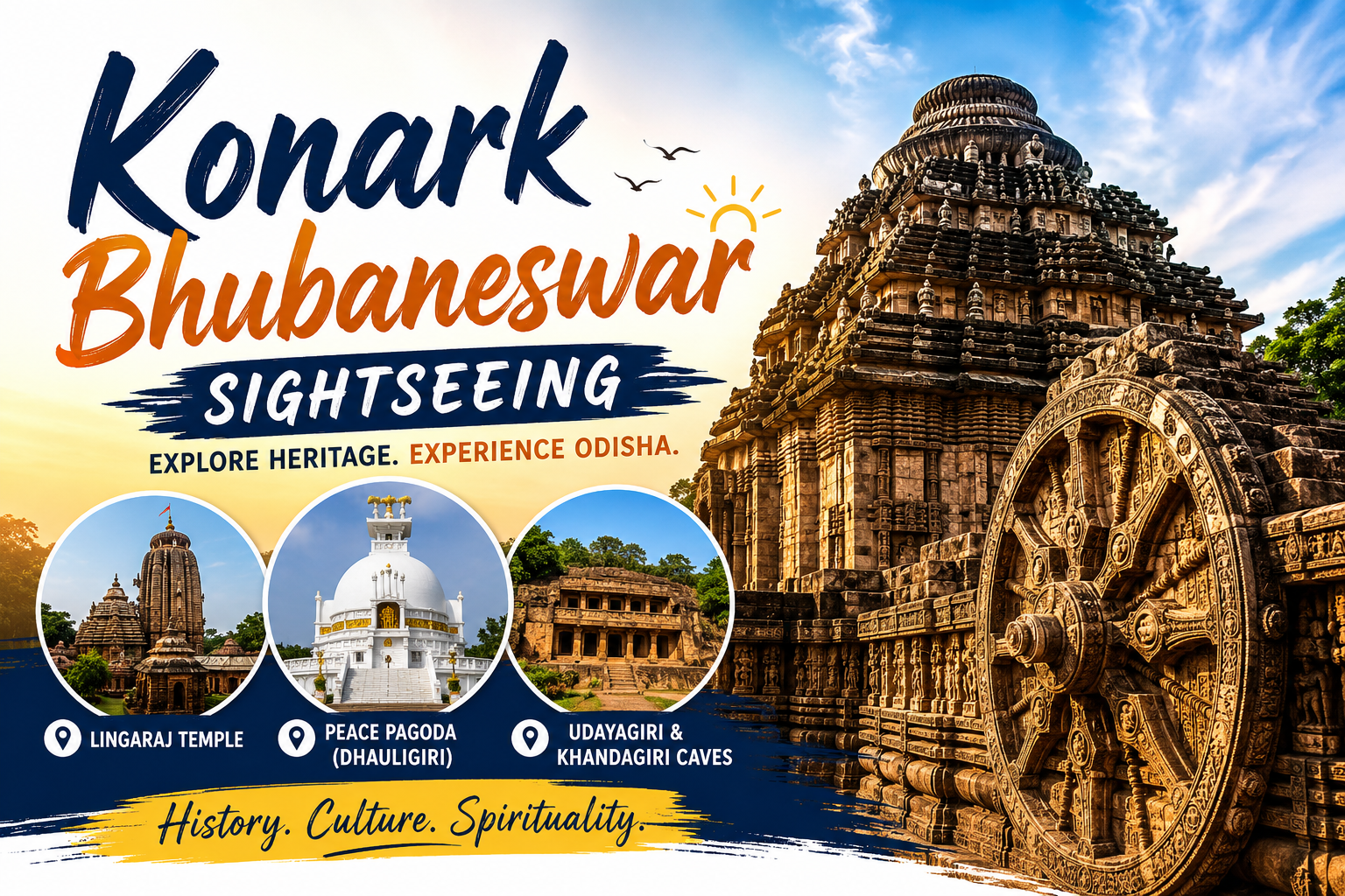 Konark Bhubaneswar Sightseeing Taxi Service | Odisha Tour Packages