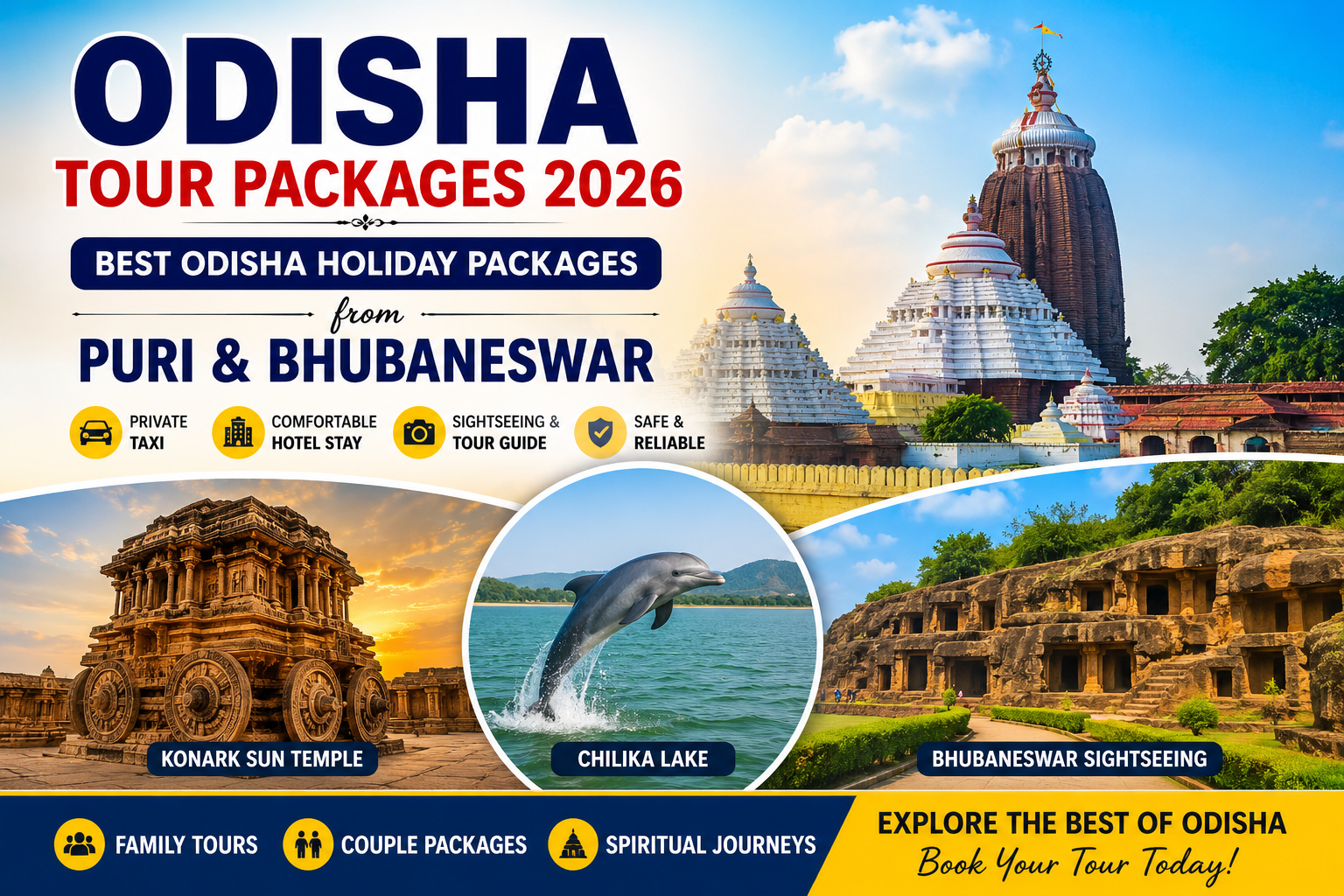Odisha Tour Packages 2026 | Best Odisha Holiday Packages from Puri & Bhubaneswr