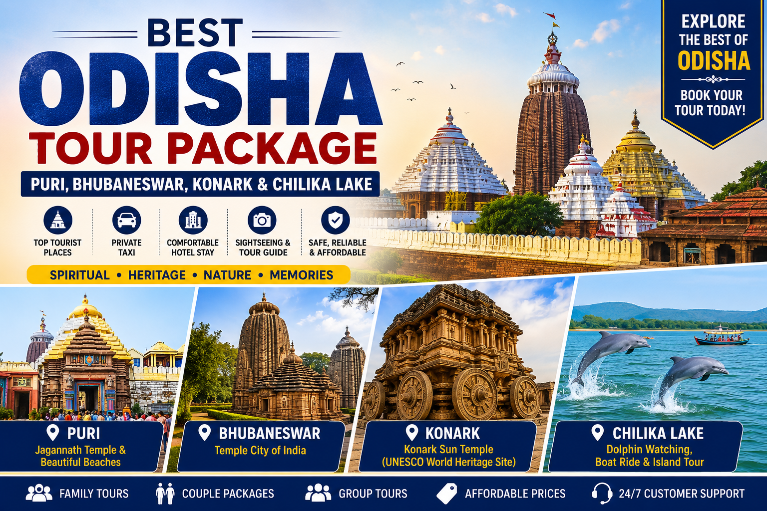 Best Odisha Tour Package | Puri, Bhubaneswar, Konark & Chilika Lake