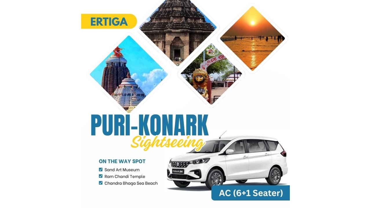 Puri - Konark sightseeing (Round Trip) by Ertiga